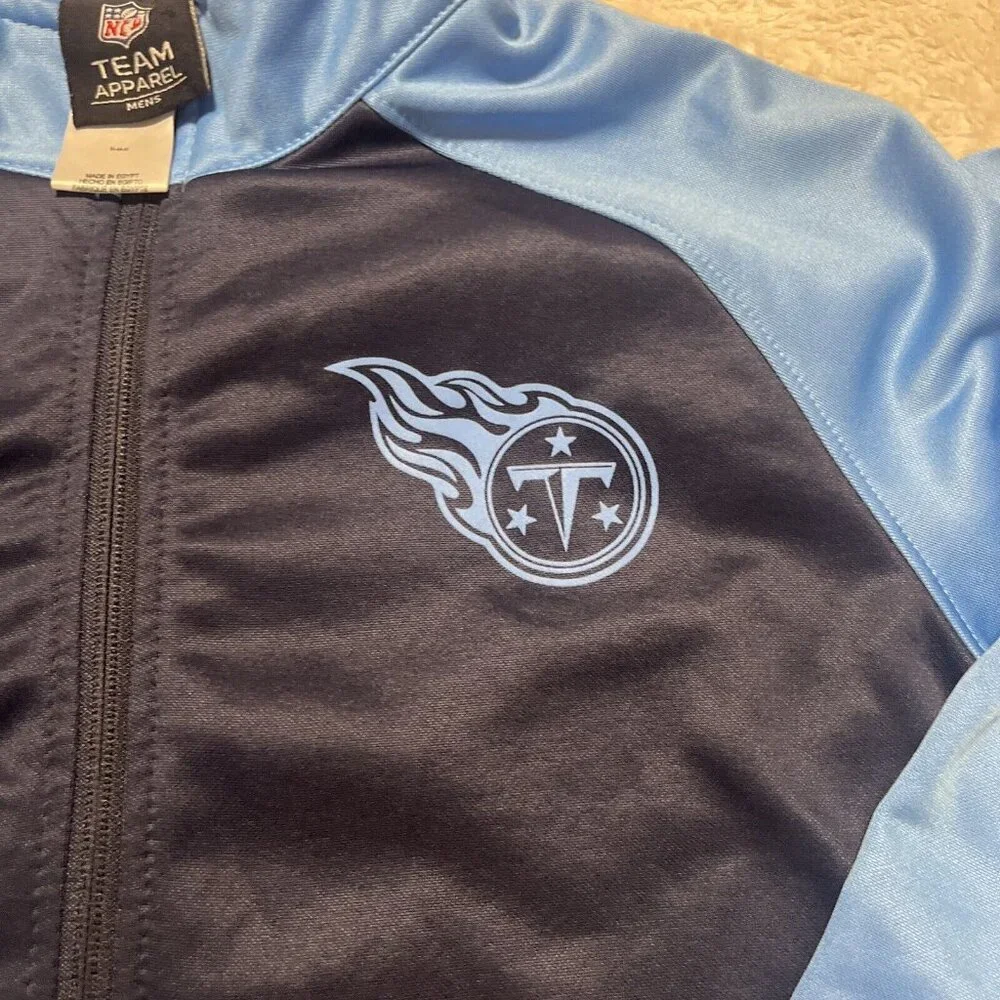 NFL Team Apparel Titans Pro Player Fleece Size M Medium Blue 1/4 Zip - Picture 2 of 13